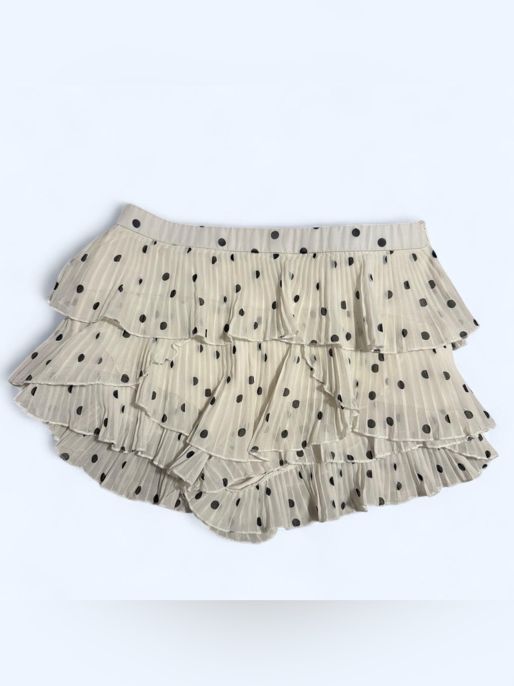 Tiered Polka Dot Ruffle Skirt